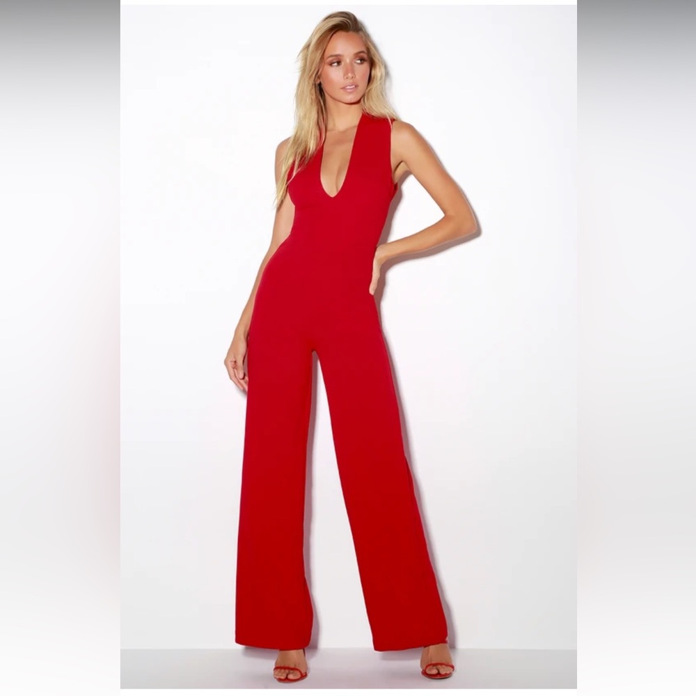 Lulu’s Thinking Out Loud Backless Jumpsuit